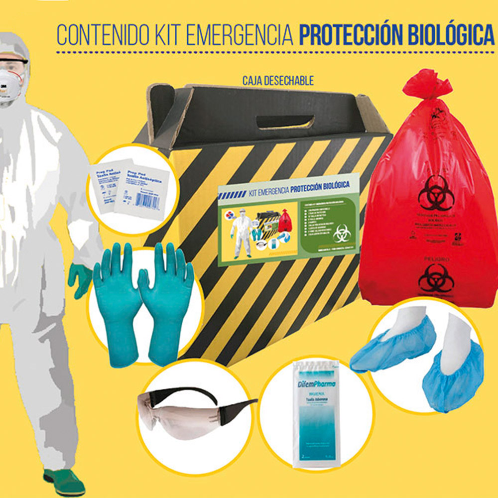 kit de emergencia protección biologica