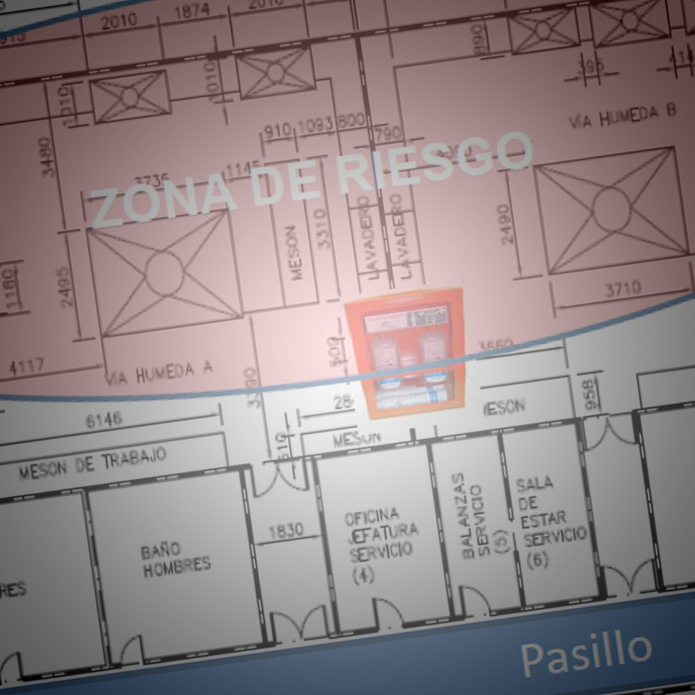 Mapas de riesgo químico por área productiva