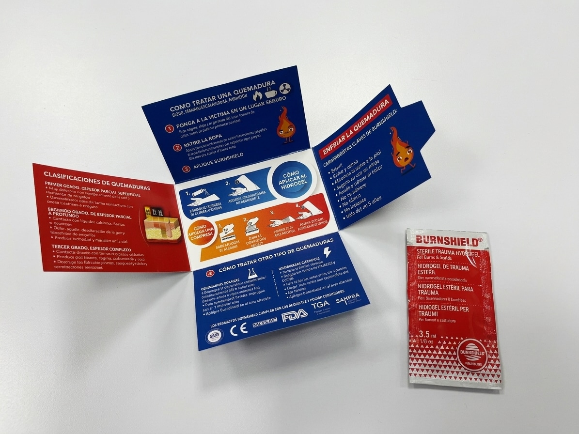 Hidrogel Burnshield Sachet 3.5ml con Guía de Uso